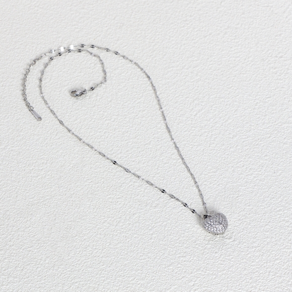 Sliver & Gold heart diamond necklace - Picture 5 of 5